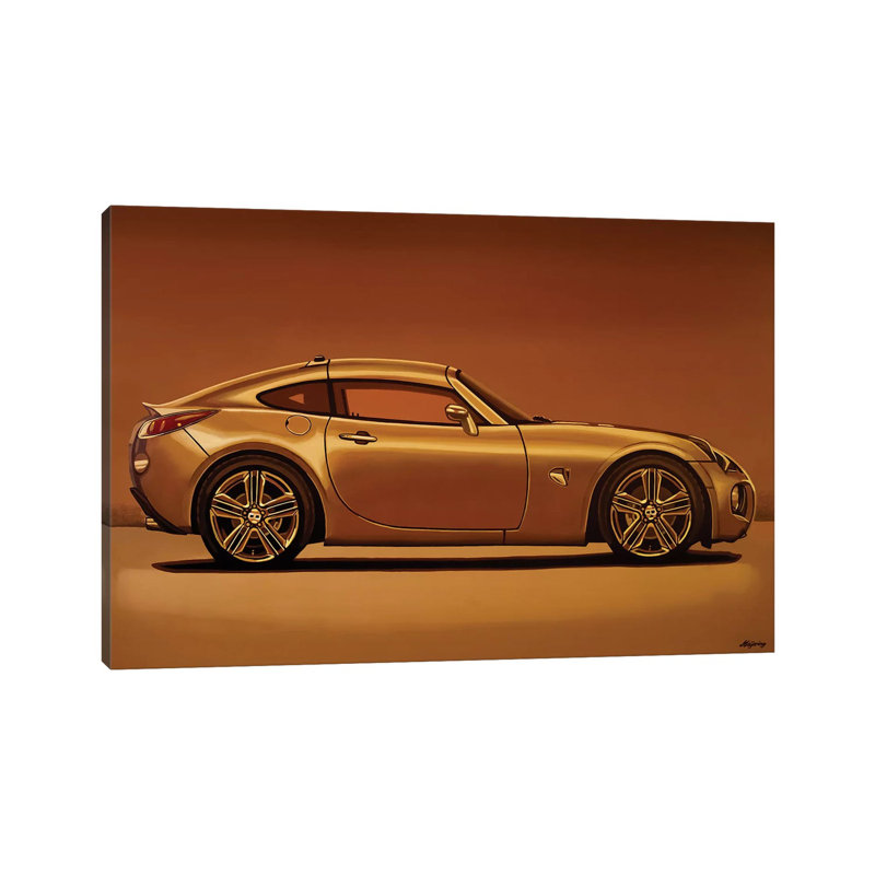 Pontiac Solstice Coupe 2009 by Paul Meijering - Wrapped Canvas Painting, 20.32cm H x 30.48cm W x 1.9cm D