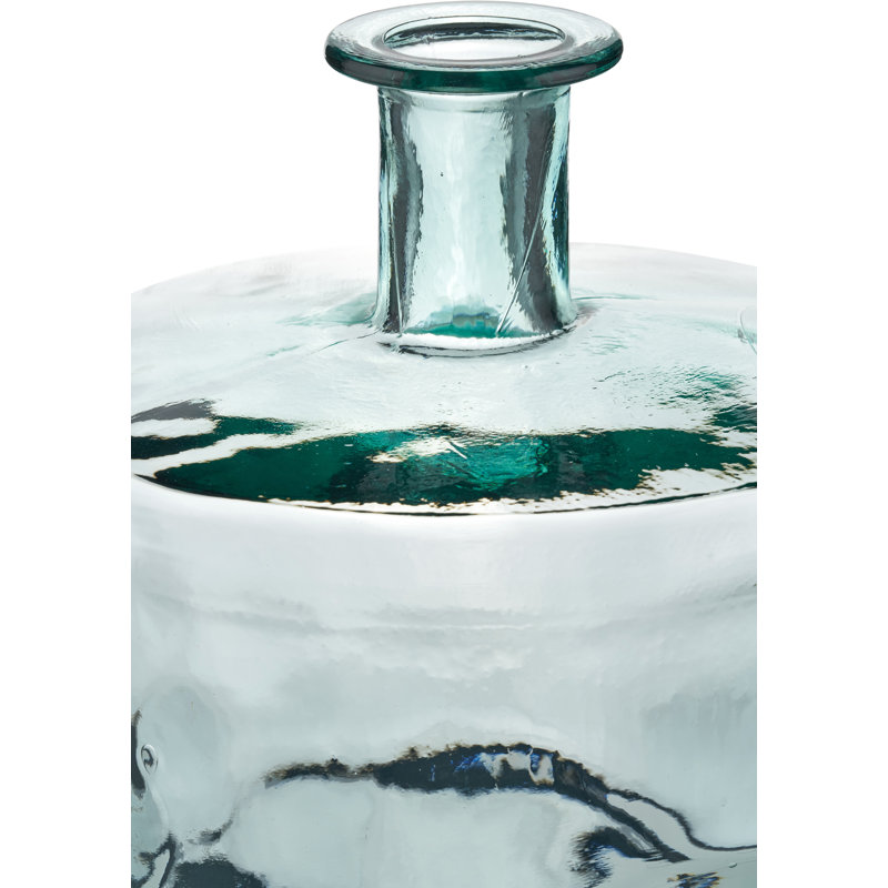 Handmade Glass Floor Vase, Clear