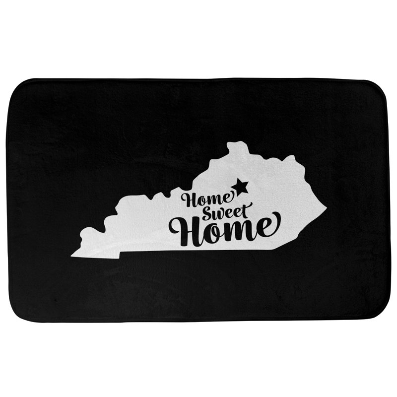 Tapis rectangulaire antidérapant pour salle de bain, L 17 po x L 21 po, Vert, Home Sweet Home Lexington