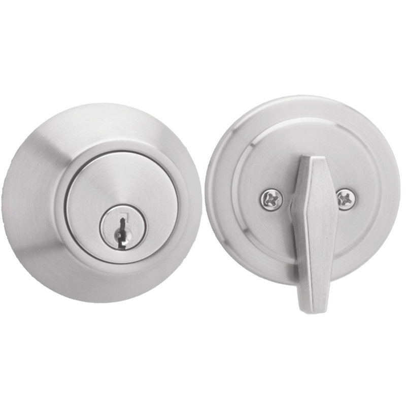 Single Cylinder Deadbolt, Satin Nickel