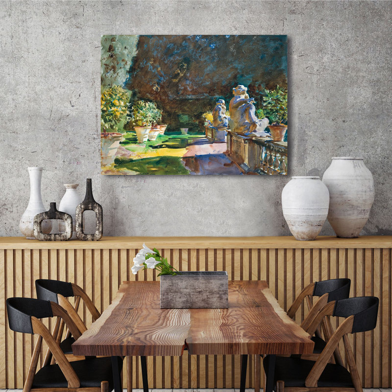 3AA6536 Villa Of Marlia, Lucca by John Singer Sargent - Wrapped Canvas Painting, 50cm H x 70cm W x 4cm D