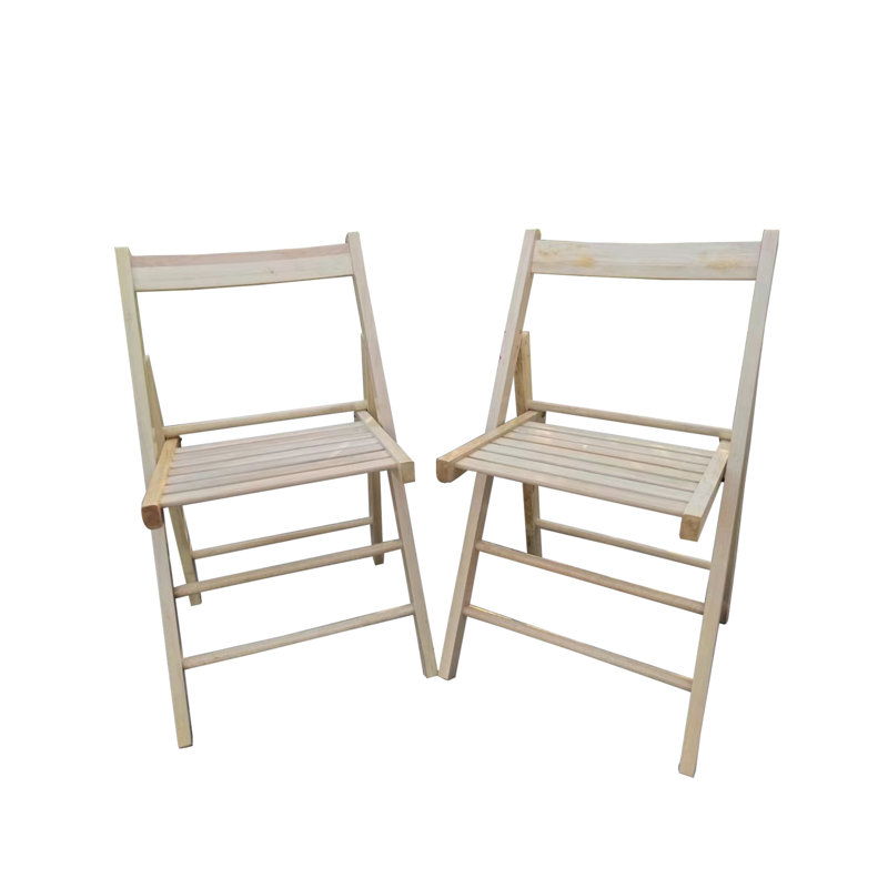 Chaise polyvalente pliable en bois massif pour diverses occasions et espaces