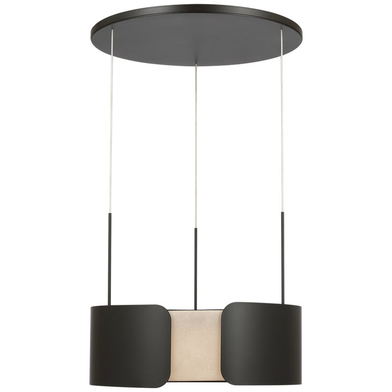 Anne-Marie Barton Armise 28" Drum Chandelier, Matte Carbon
