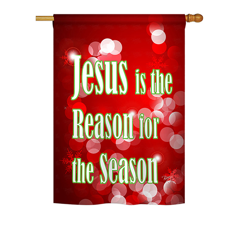 Reason for the Season Christmas House Flag 40" x 28" Polyester