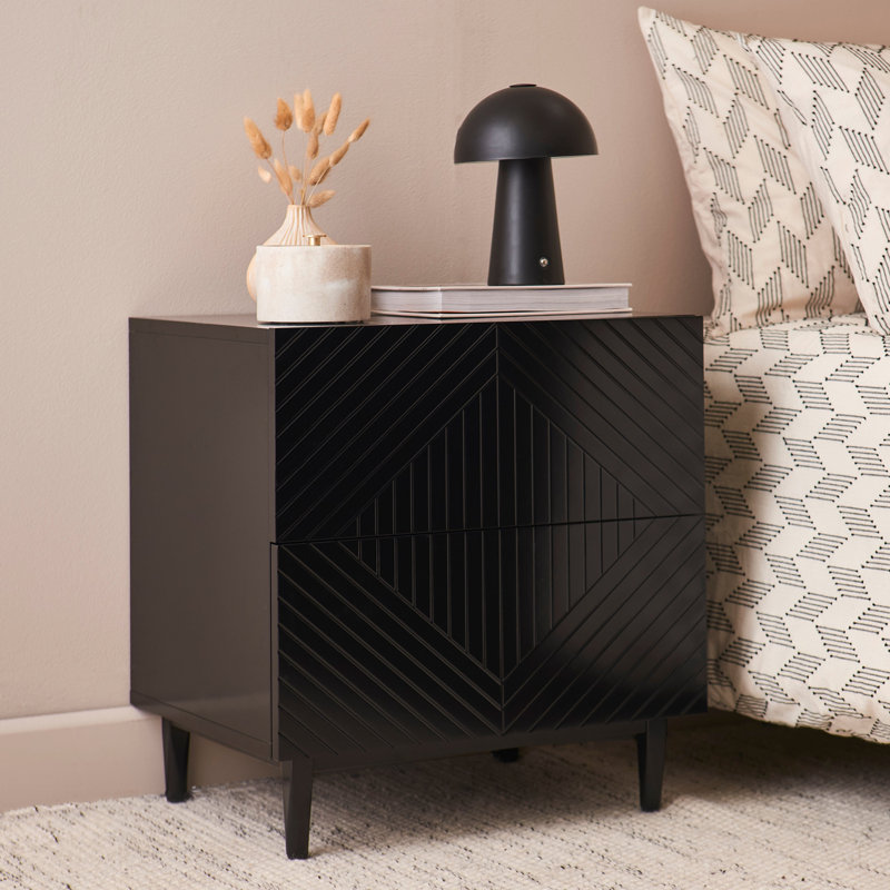 50cm W Manufactured Wood Bedside Table