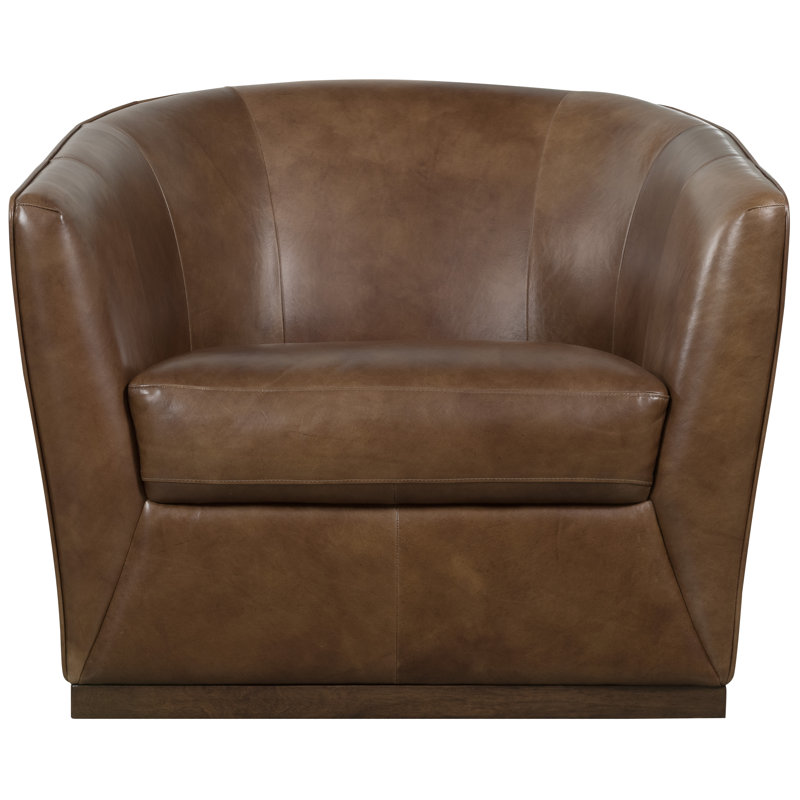 Fairfax Swivel Barrel Chair, Brown