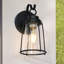 Petite applique murale d'extérieur moderne noir 