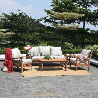 Brunswick 5-Person Teak Patio Seating Group
