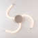 Ravensworth LED 3 Light Flush Ceiling Light, Flexible Polycarbonate Arms, Matt Nickel, Non-Dimmable
