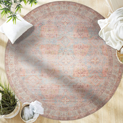 Collection traditionnelle GLN Rugs - tapis lavable à la machine, tapis traditionnel lavable, tapis lavable antidérapant, tapis de salon en chenille à poils courts, tapis de chambre à coucher, tapis de cuisine (tapis multicolore)