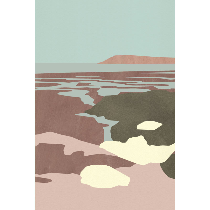 Saltwater Sea II - Painting, 122 cm H x 81 cm W, Black Floater Framed