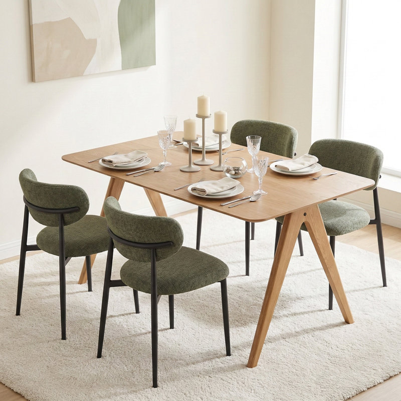 Almos Set of 4 Dining Chairs, Green