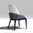 White Solid Back Iron Chair(Set of 2)