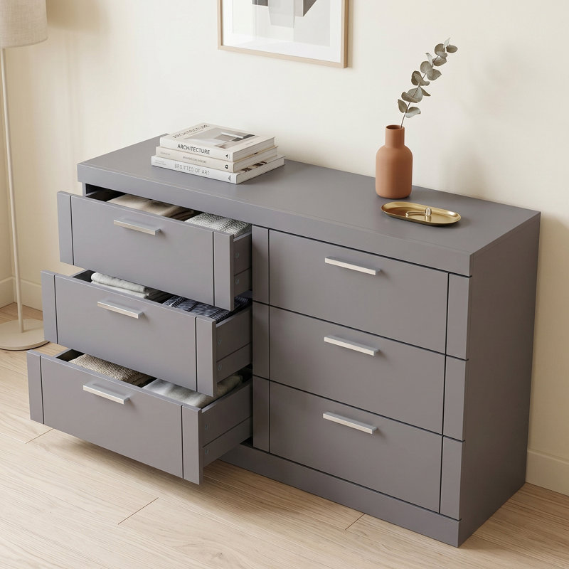 Kimberley 6 Drawer Chest, Grey