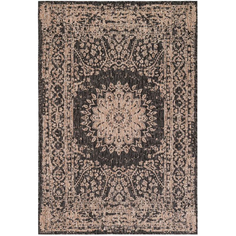 Contemporary Hintz Runner Rug Black Color, Rectangle 4'1" x 6'1"