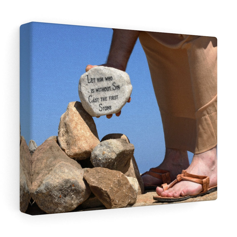 Cast the First Stone 1 Piece Wrapped Canvas Wall Art