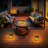 3.94'' Solar Powered Integrated LED Color Changing Outdoor Lantern-111987057
