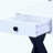 Black and white USB port side table