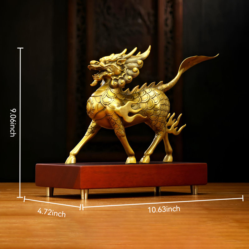 Figurine traditionnelle en laiton Qilin