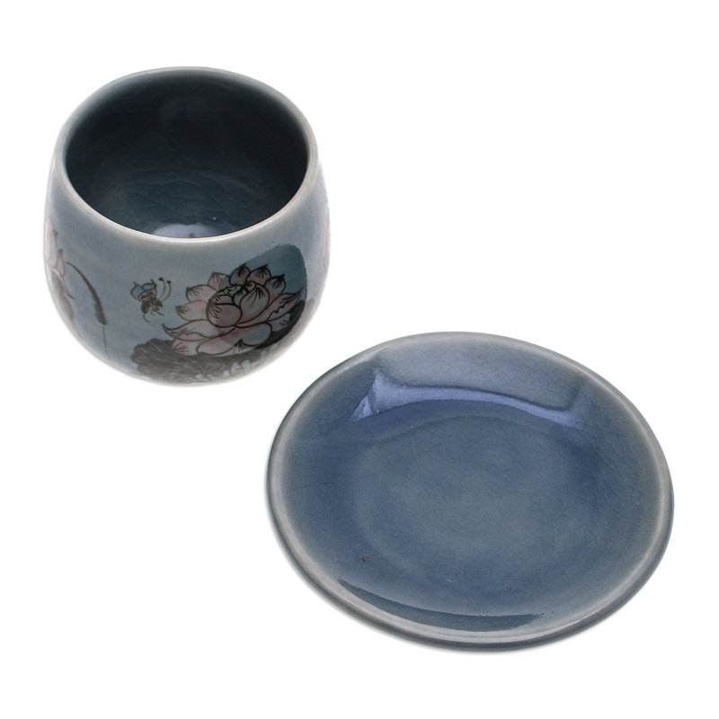Tasse et soucoupe en céramique Naad, Noir