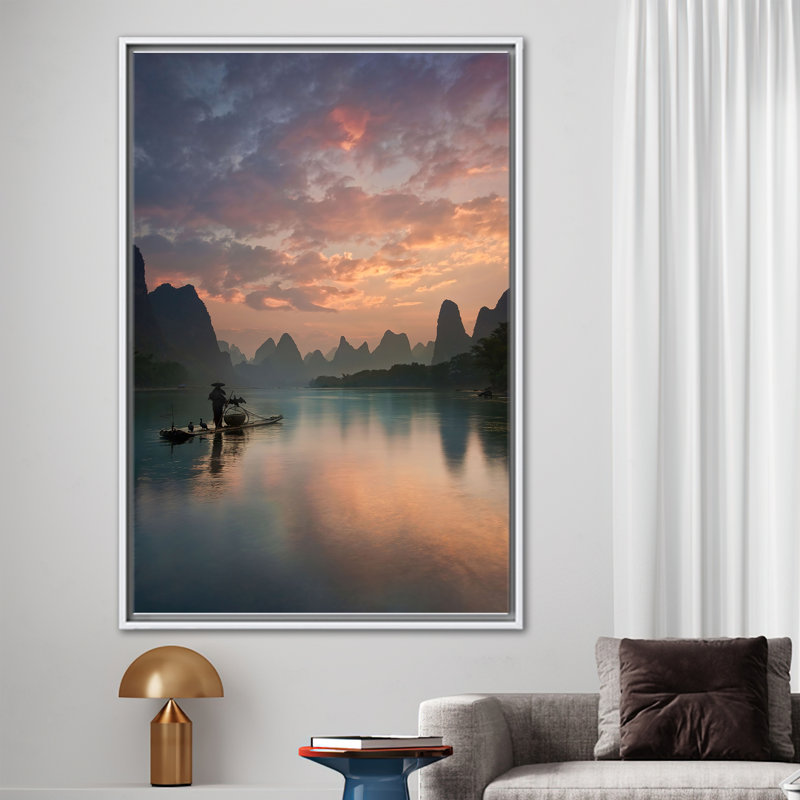 Print on Canvas, 35 cm H x 25 cm W, Framed Print without Mat, White