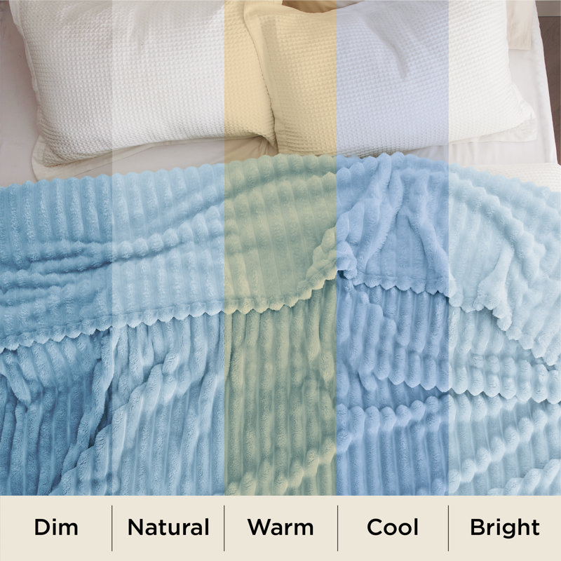 Couverture en flanelle de lits pour lit simple / simple TG pour fille, couverture douce et confortable 300 GSM pour dortoir et décoration intérieure, bleu rêve, cadeau toutes saisons