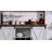 Abrianna Bar Cabinet,Farmhouse Coffee Bar Cabinet with 6 Hooks, 47'' Kitchen Coffee Bar with Hutch and 9 Wink Racks-2055338266