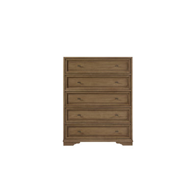 5 Drawer Hickory Chest - Almond