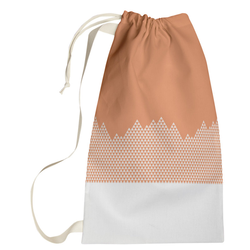Leffel Fabric Laundry Bag with Handles, Small ( 64" H x 20" W x 1.5" D), Orange