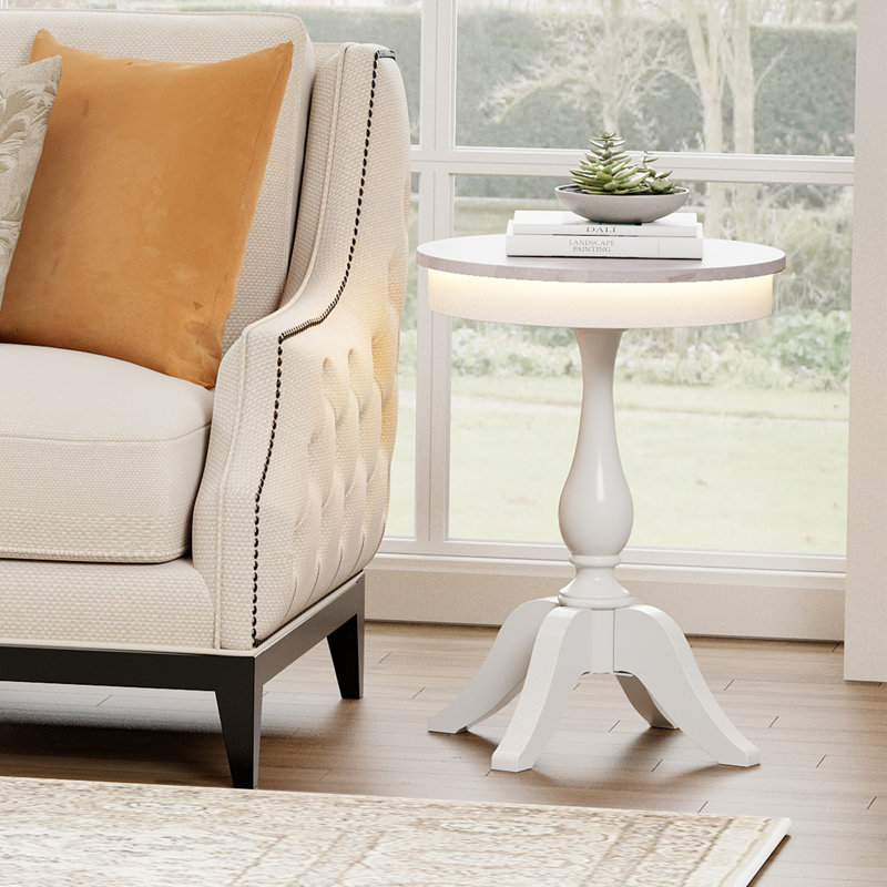 Table de bout en bois massif Armgard