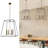 4 Light Large Open Frame Foyer Lantern in Transitional, Industrial Style Geometric Chandelier