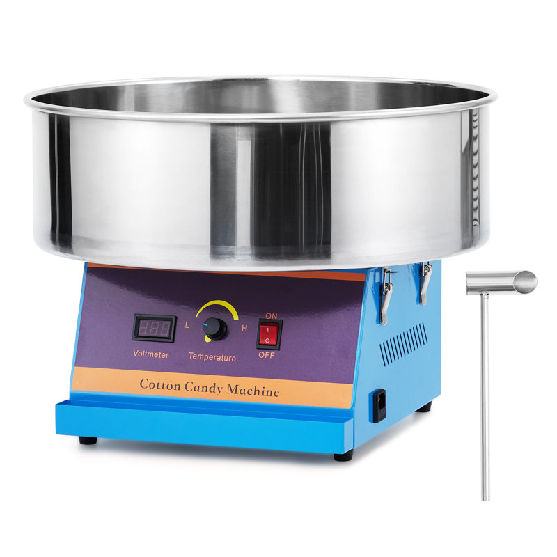 Machine à barbe à papa électrique commerciale, machine à barbe à papa 1030W, avec cuve en acier inoxydable et pelle à sucre, machine à barbe à papa