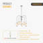 Luminaire suspendu de style lustre décoratif 6 lumières (ampoule non incluse)