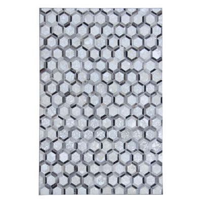 Stouffer Performance Cowhide Geometric Indoor Rug