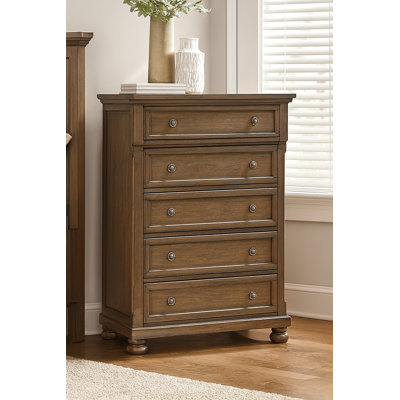 Leighton 5-Drawer Solid Wood Chest