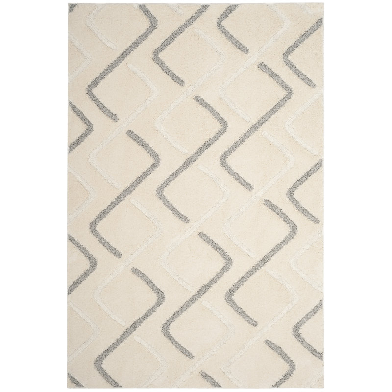 Napfle Olympia Shag Performance Geometric Rug, Rectangle 4' x 6'