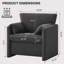 Fauteuil d'appoint surdimensionné en chenille 32,7 po-802451600