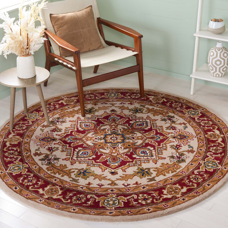 Alger Classic Hand Tufted Wool Oriental Rug, Round 3'6"