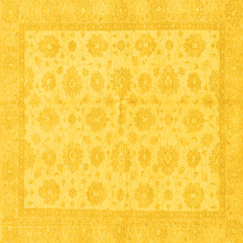 Tapis oriental en laine / polyester tissé à la machine Aimani, Carré 8 pi