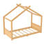 Lit simple pour enfant avec structure en bois massif, conception de maisonnette, lattes de soutien, sans sommier, naturel-1971980317-1971980319