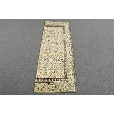 Tapis de style turc classique classique Oushak vert authentique idéal pour les couloirs