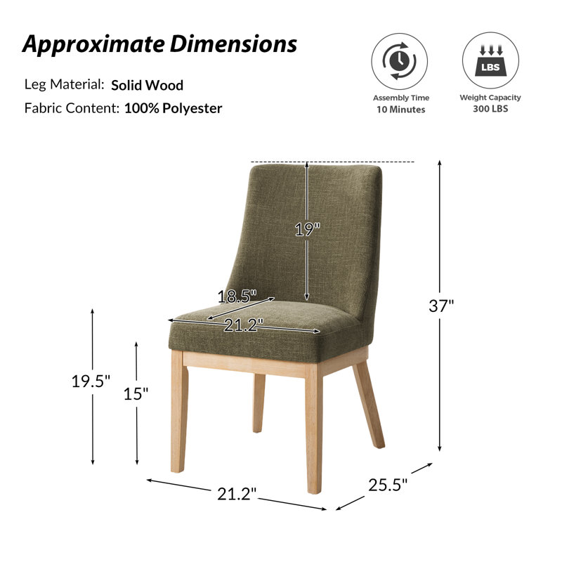 Chaise en bois massif Hedda Farmhouse, Moss