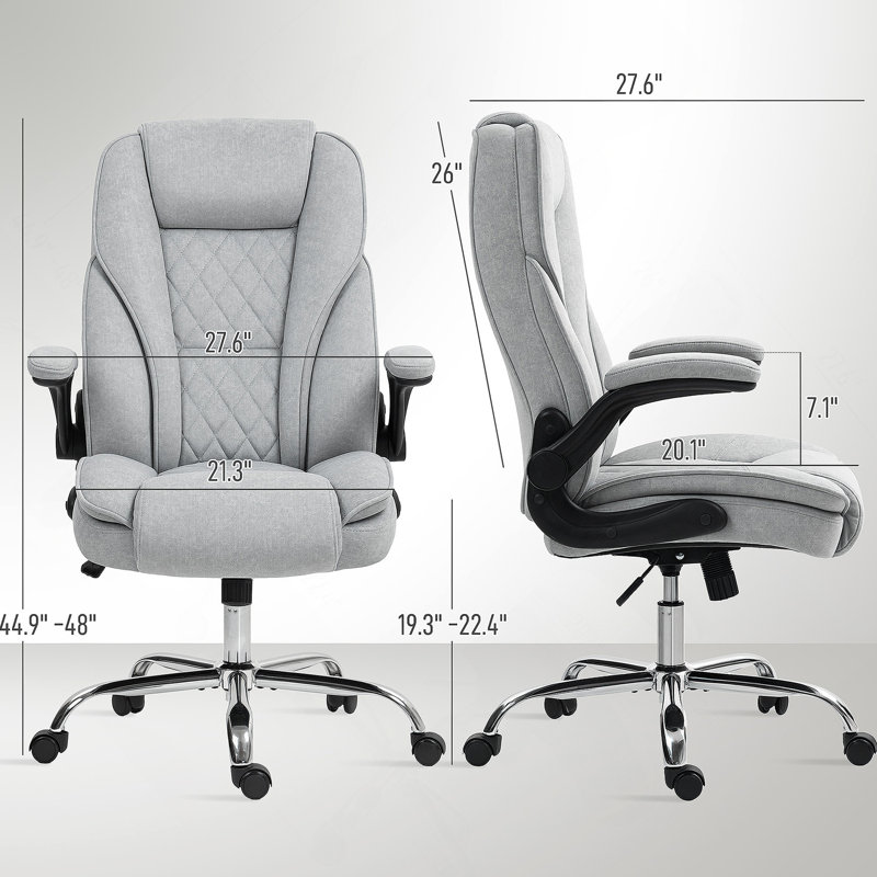 Chaise de bureau à haut dossier, conception ergonomique réglable pour la maison et le bureau