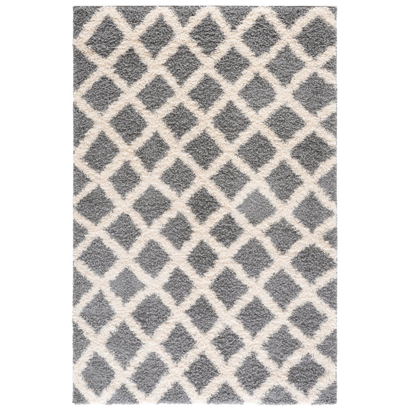 Arsheq Shag Performance Geometric Rug, Rectangle 6' x 9'