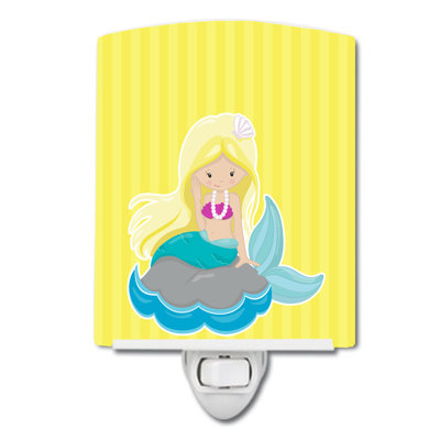 Beach Mermaid Hair 3 Ceramic Night Light
