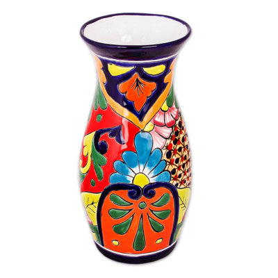 Vase de table en céramique à courbes colorées Ausable