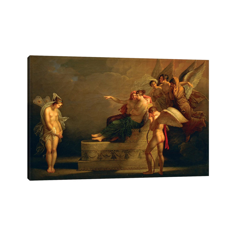 Legend Of Cupid And Psyche by Angelica Kauffmann - Wrapped Canvas Painting