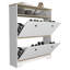 Range-chaussures Dublin avec une tablette ouverte et deux armoires extensibles-842054800