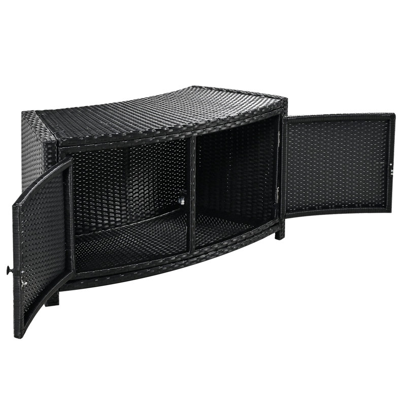 Ensemble de canapé en rotin de spa avec cadre de spa avec espaces de rangement, mini canapé et coussin de patio