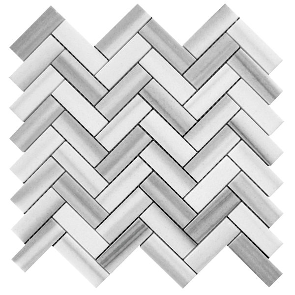13" x 12" Natural Stone Marble Look Subway Wall & Floor Tile